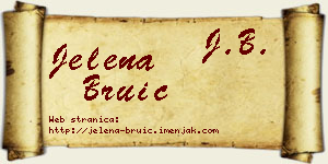 Jelena Bruić vizit kartica